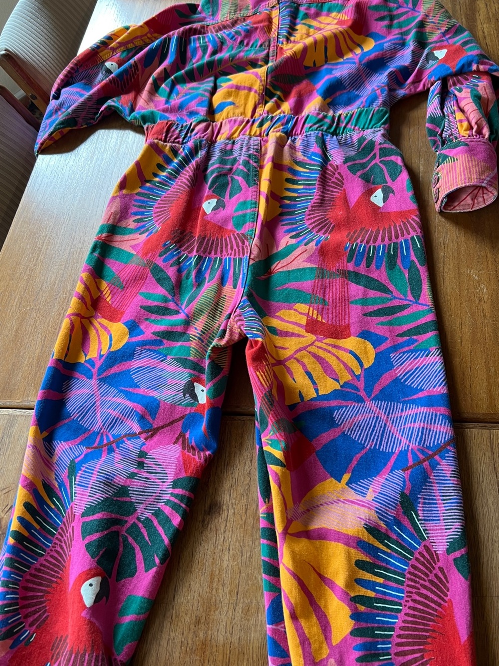 Farm Rio Macaw  Twill Jumpsuit Tropical Parrot XS - Picture 10 of 10